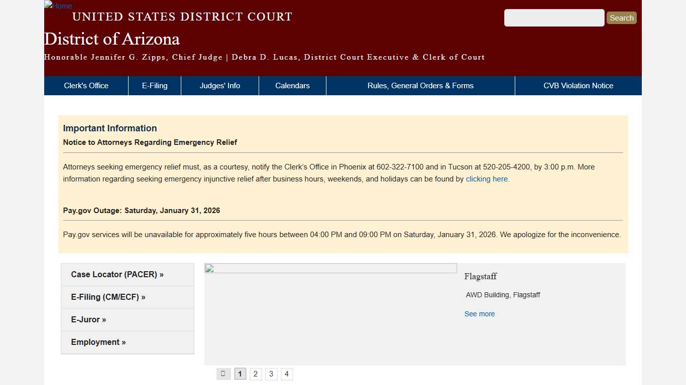 District of Arizona United States District Court